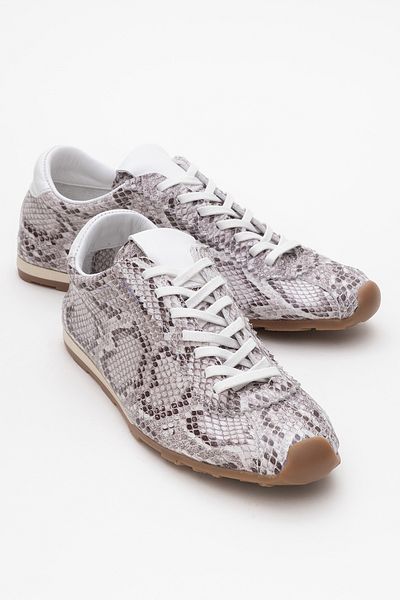 LuviShoes Pantofi sport de damă din piele naturală cu model gri CREA