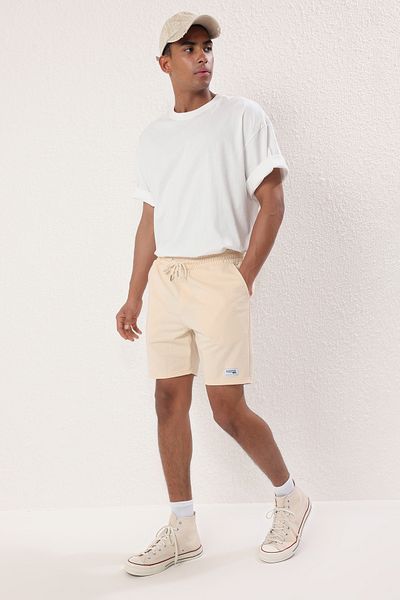 Trendyol Collection Βαμβακερό σορτς STONE Regular Cut TMNSS23SR00079