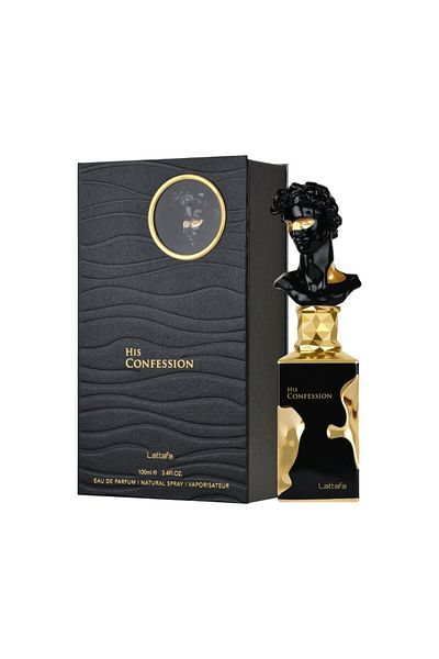 lattafa His Confession for Men Eau de Parfum Spray, 3.4 Ounce / 100 ml