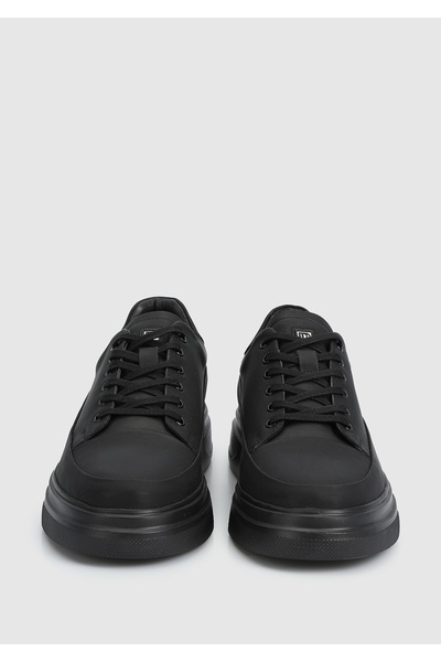 Provoq Siyah Deri Erkek Sneaker