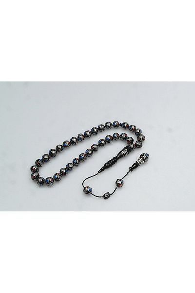 Skygo Oltu Stone Double Color Drop Watermelon Embroidered Rosary