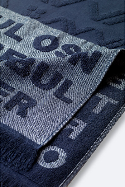 Avva Erkek Lacivert Jakar Şehir Yazılı Havlu A51Y8200