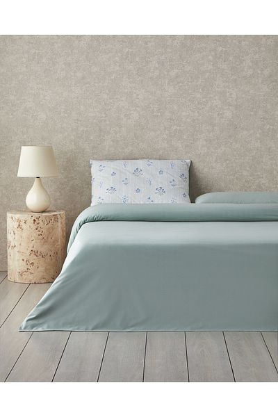 English Home Seaside Blossom Cotton Single Duvet Cover Set 160X220 cm Green