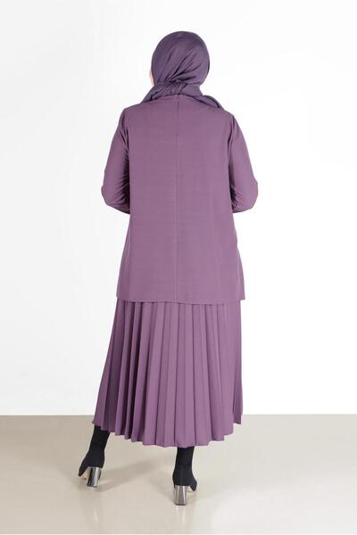 Alvina 20194 Μοντέλο Πλισέ και Ριμπ Σετ Διπλής Φούστας