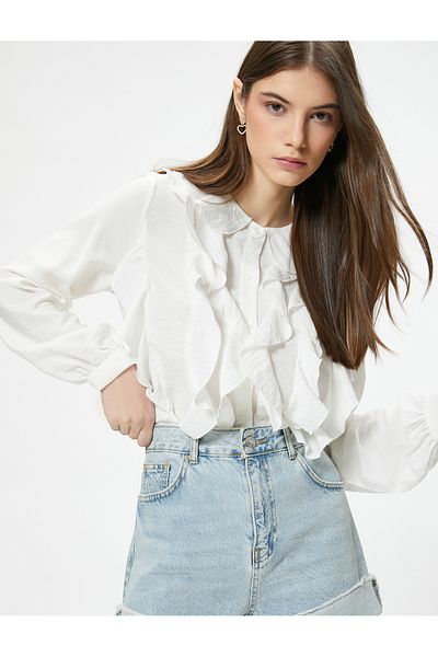 Koton 4sal60067ıw Women's Blouse White