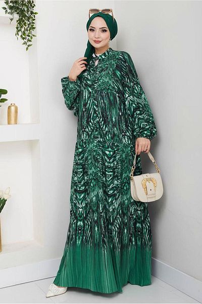 TRENDTESETTÜR Πράσινο (Züürüt) Deniş Li Γυναικείο Φόρεμα T 6595