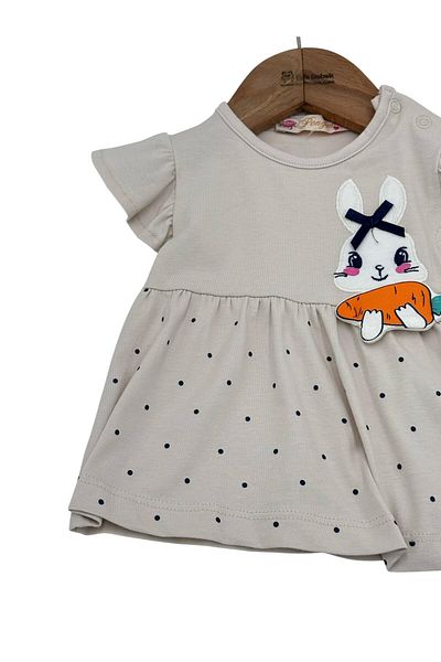 voyyo kids baby Rabbit and Carrot Detailed Lycra Flexible Tights Suit for Age Range 3-6-9-12-18 Months