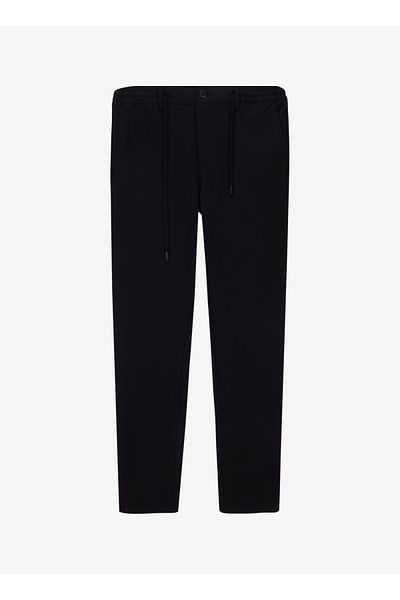 ALTINYILDIZ CLASSICS Altınyıldız Classics Tied Waist Regular Leg Slim Fit Black Men's Pants Ace 001252274 Syh