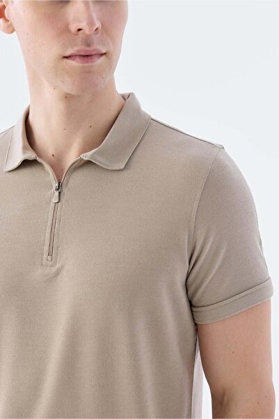 Jakamen Μπλουζάκι με λαιμόκοψη με φερμουάρ Soil Slim Fit