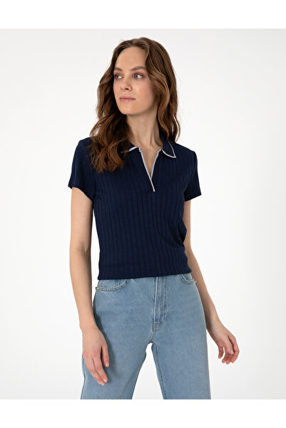 Pierre Cardin Tricou bleumarin slim fit basic 50306039-VR033