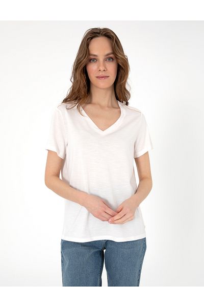 Pierre Cardin تي شيرت كريمي بقصة عادية 50301461 -VR071