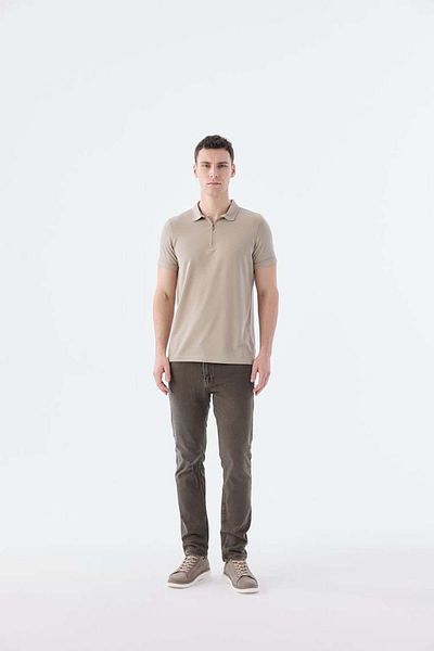 Jakamen Μπλουζάκι με λαιμόκοψη με φερμουάρ Soil Slim Fit