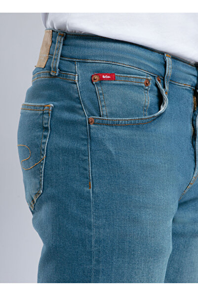 Lee Cooper Ψηλόμεσο ίσιο ανδρικό τζιν παντελόνι 252 LCM 121042 RICKY YODA JNB LIGHT