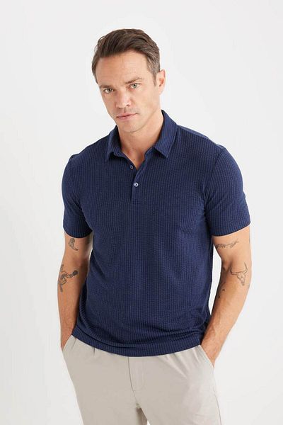 DeFacto Ανδρικό T-Shirt Navy Blue X2594AZ/NV31