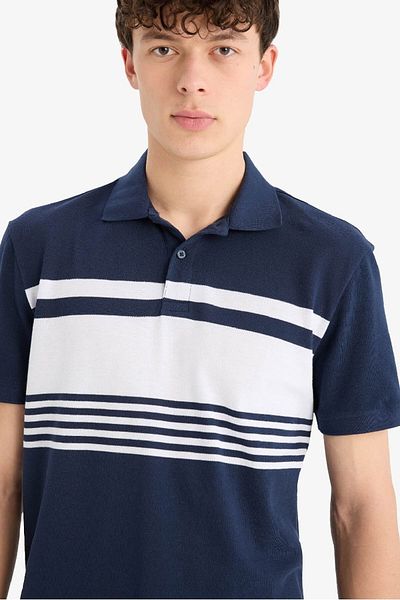 DeFacto 100% Cotton Regular Fit Short Sleeve Polo T-Shirt D7600Ax25Sp