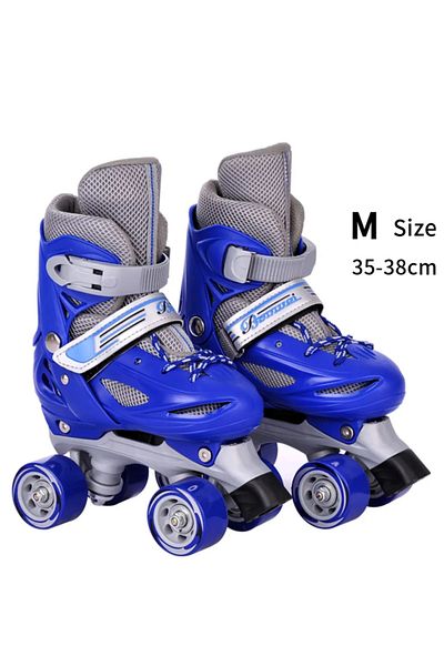 fulina Adjustable Skates For Kids Youth Gift,with All Light Wheels,35-38cm Sizes,blue