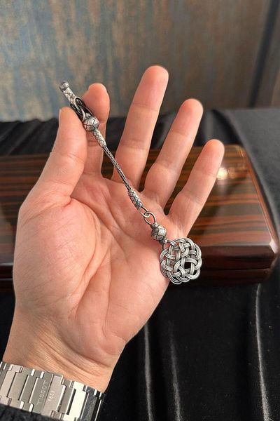 dergah tesbih Silver Braided Whip