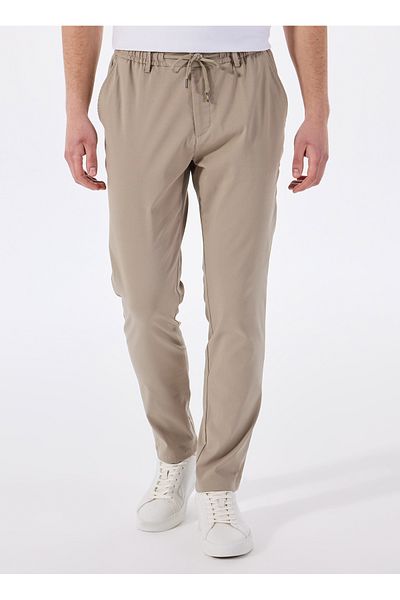 GMG FIRENZE Gmg Firenze Normal Waist Normal Leg Jogger Beige Men's Pants Gu25Mss01010