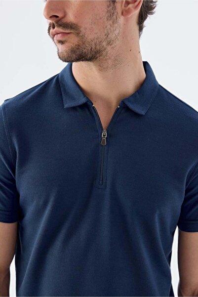Jakamen Μπλουζάκι με γιακά πόλο με φερμουάρ Indigo