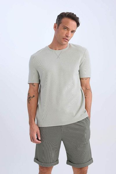 DeFacto Light Khaki Men's Capri A7341Ax/Kh430