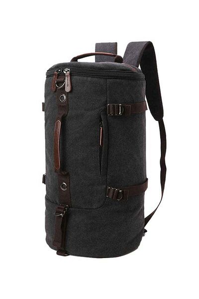 Generic Drum Pattern Multi Use High Capacity Traveling Backpack Black