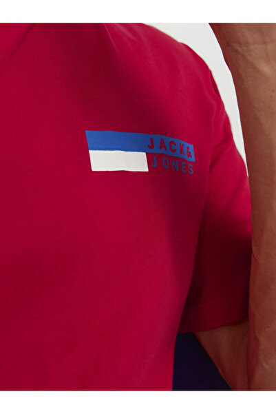 Jack & Jones Tricou JACK &JONES Corp Logo Small Print - 12233999-True Red SP