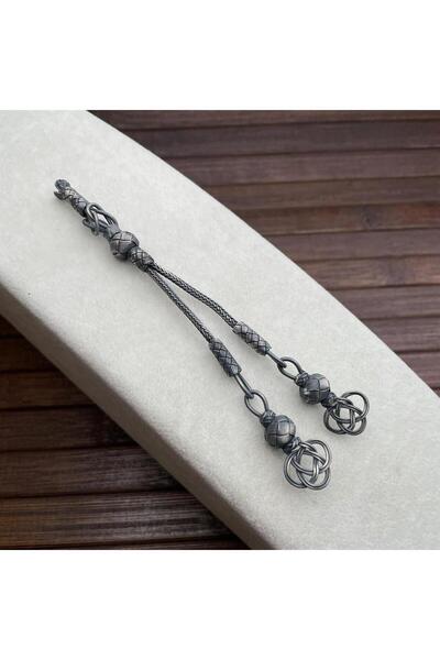 dergah tesbih 2-Piece Silver Kazaziye Knitted Whip