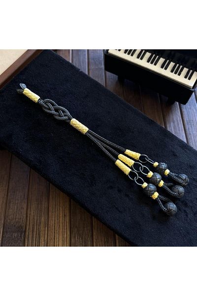 dergah tesbih 3-Piece Hünkar Silver Kazaziye Knitted Whip