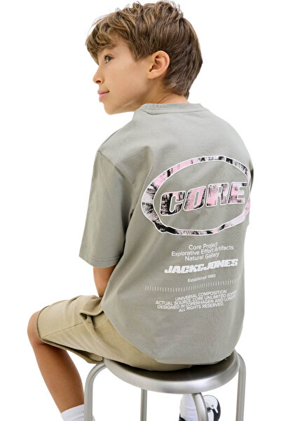 Jack & Jones Tricou JACK &JONES Lido AOP Back Print JNR - 12278705-Shadow