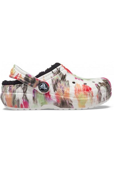 Crocs Kids' Classic Lined Tie-dye Graphic Clog
