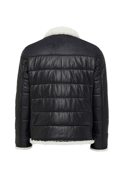 Derimod Zermatt Men's Black Teddy Coat 24Wgd6556Ff