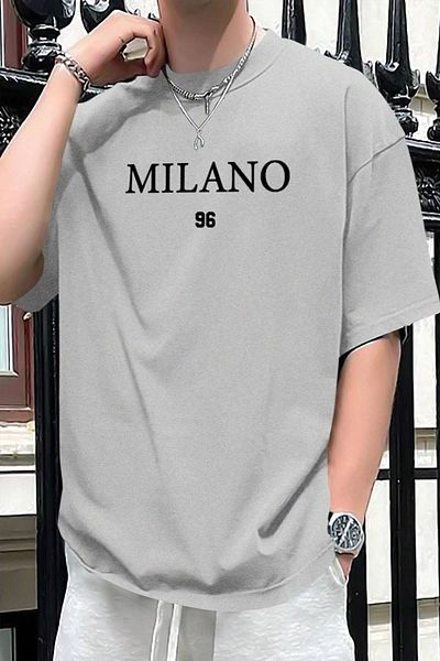 uyguntarz Koszulka męska oversize z nadrukiem Milano