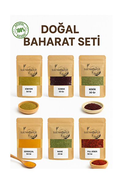 sultanbahçe Doğal Baharat Seti - 6'lı Özel Karışım - Katkısız ve Taze