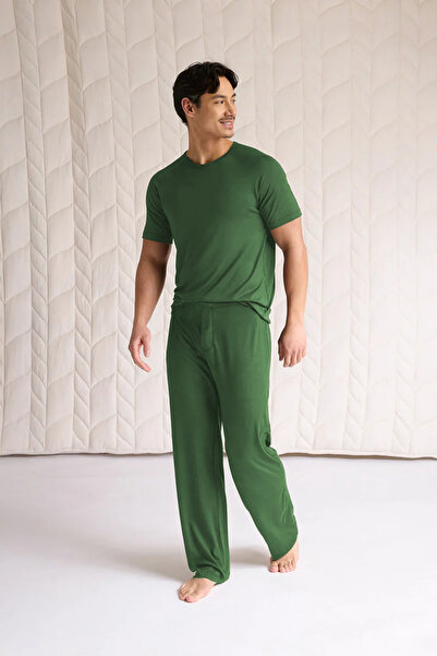 OKULCUBABA Ανδρικό καθημερινό άνετο σετ από χτενισμένο βαμβάκι