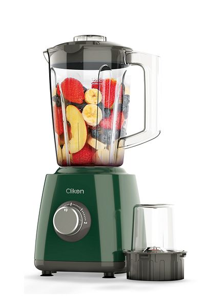 CLIKON 2-in-1 Juicer Blender Chopper, 1.5L, 500W, 2-Speed, SS Blade, Overload Cut-Off, Grinder