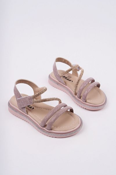 MUGGO Mqueen Velcro and Glitter Daily Girls Sandals