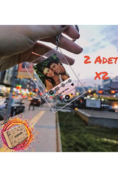 onehediye سلسلة مفاتيح هدية سبوتيفي مصممة خصيصًا لك (2) X2