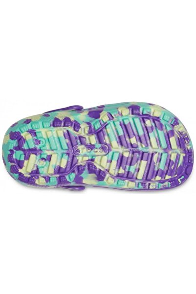 Crocs Saboti classic marbled lined kids - neon purple