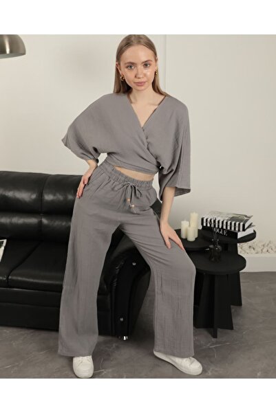 BayBayan Ženske palazzo pantalone sa visokim strukom