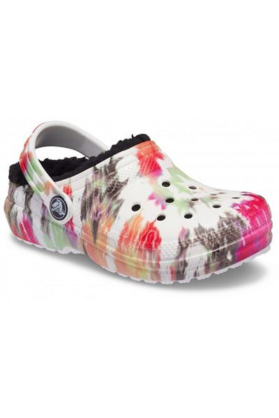 Crocs Kids' Classic Lined Tie-dye Graphic Clog