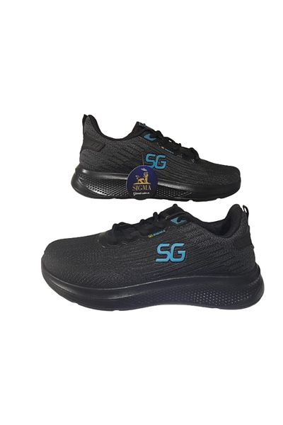 Sigma Sigma Black Knitwear Casual Sports Shoes