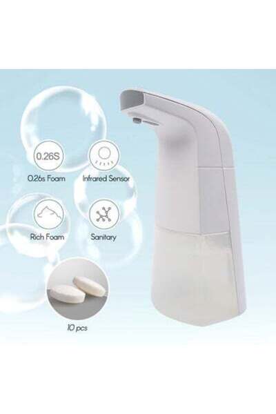 HALAMODO Automatic Foaming Soap Dispenser White 21cm