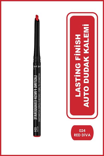 RIMMEL LONDON Lip Liner - Lasting Finish Auto Lipliner Red Diva