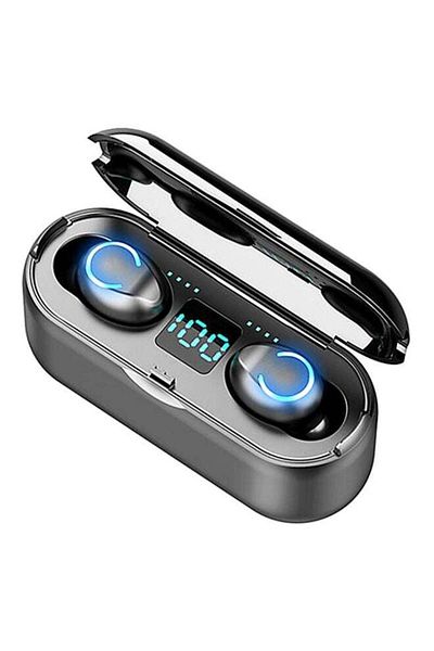 Generic Bluetooth In-Ear Earbuds With Charging Box Black