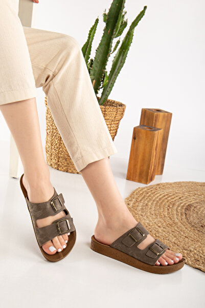 Jackers Παντόφλες Unisex Ορθοπεδική Σόλα με διπλή ζώνη με αγκράφα Καθημερινές άνετες παντόφλες για το σπίτι και έξω