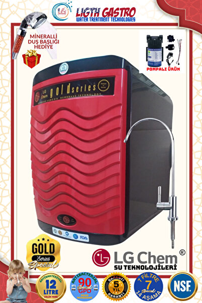 light gastro LİGHT GASTRO LG Chem Gold Plus Pompalı Siyah-Kırmızı Renk 12 Lit...