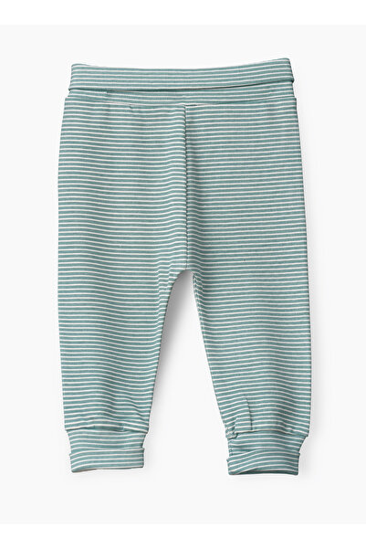Basicxx Boys' Teal and White Striped Cotton Pants