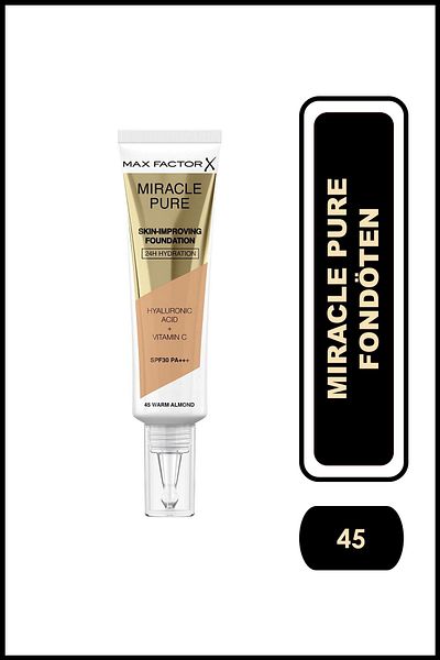 Max Factor MIRACLE PURE FONDÖTEN 45 WARM ALMOND