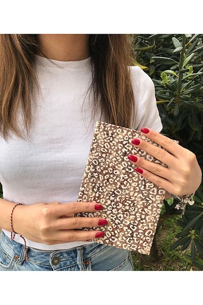 Adalinhome Agenda academică nesemnată Atakids Lizy cu model leopard (70 de coli 14*20)
