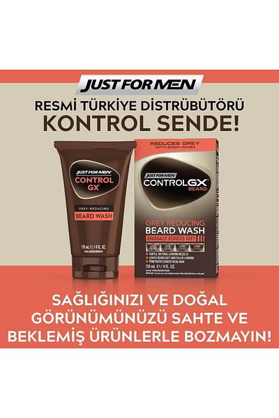 Just For Men Control Gx Gray Reducing Beard Mustache Wash Shampoo